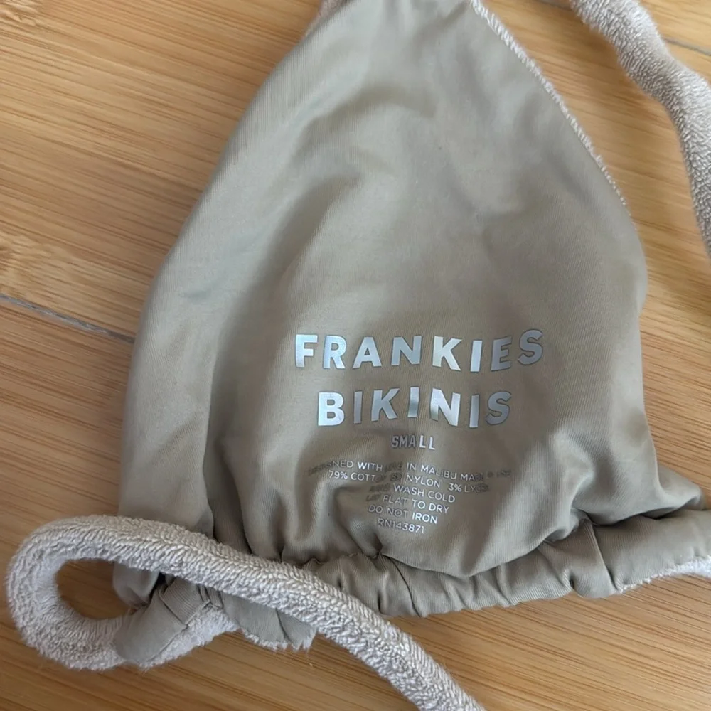 Frankies Bikinis tan towel material l string bikini - Picture 3 of 4